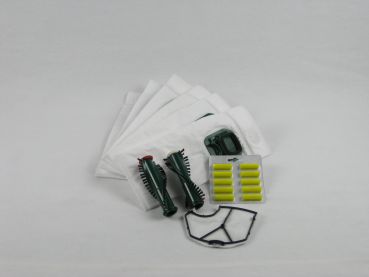 Set: Staubbeutel geeignet für VK140 / VK150, 6-er Pack; Motorschutz; Rundbürsten EB350 und Duft gelb
