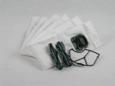 Set: Staubbeutel geeignet für VK140 / VK150, 6-er Pack; Motorschutz; Rundbürsten EB360
