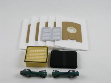 Set: Staubbeutel geeignet für VT260 / VT265 / VT270 / VT300 5-er, Hepa-Filter- / Aktivkohlefilter, Bürsten EB360, Duft-Chips