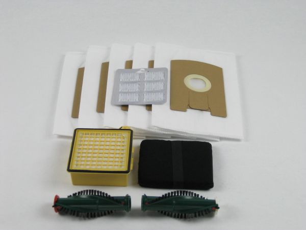 Set: Staubbeutel geeignet für VT260 / VT265 / VT270 / VT300 5-er, Hepa-Filter- / Aktivkohlefilter, Bürsten EB350, Duft-Chips